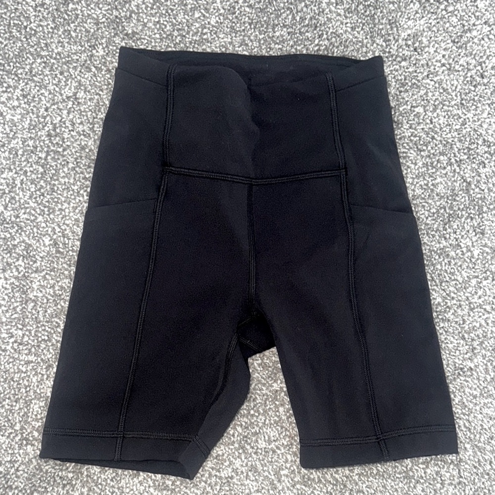 Lululemon Athletica Black High-Waist Bike Shorts